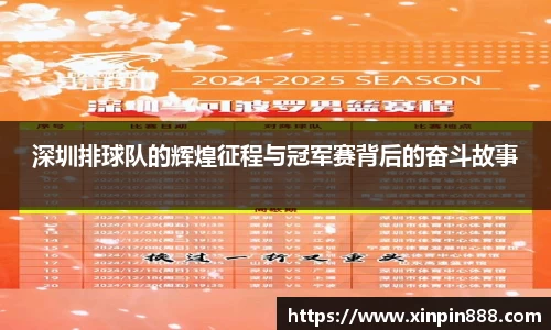 深圳排球队的辉煌征程与冠军赛背后的奋斗故事